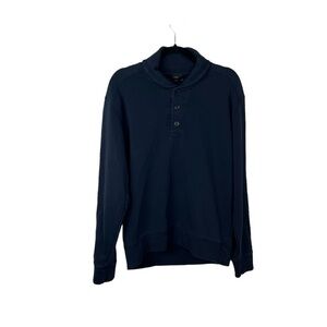 Vince Cotton Navy Blue Pullover Sweater